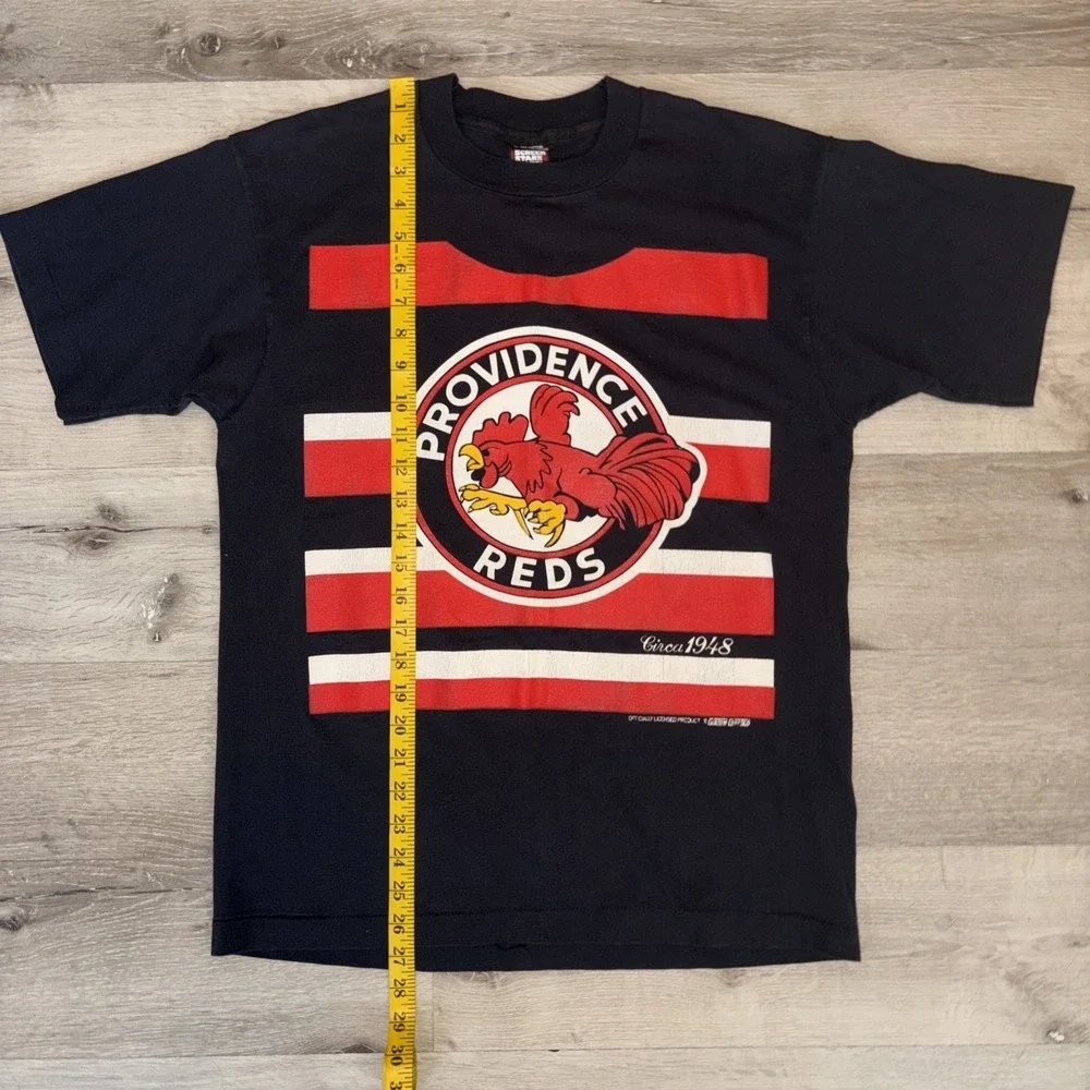 Vintage 90s Providence Reds Baseball T Shirt Men's Large Black Single Stitch